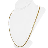 18k Yellow Gold 18.3g Solid Vintage 3.5mm Figaro Link Chain Necklace Italy 27"