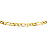 18k Yellow Gold 18.3g Solid Vintage 3.5mm Figaro Link Chain Necklace Italy 27"
