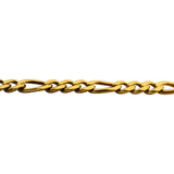 18k Yellow Gold 18.3g Solid Vintage 3.5mm Figaro Link Chain Necklace Italy 27"