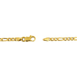 18k Yellow Gold 18.3g Solid Vintage 3.5mm Figaro Link Chain Necklace Italy 27"