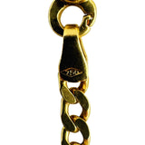 18k Yellow Gold 18.3g Solid Vintage 3.5mm Figaro Link Chain Necklace Italy 27"