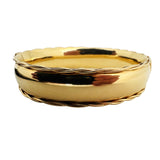 14k Yellow Gold 25g Heavy Polished 13mm Vintage Bangle Bracelet 6.5"