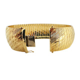 14k Yellow Gold 33.5g Solid Heavy 25mm Vintage Omega Bracelet Italy 7"