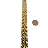 14k Yellow Gold 55g Heavy Ladies 16mm Tear Drop Panther Necklace Italy 16.5"