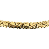 14k Yellow Gold 39.6g Heavy Thick 8mm Byzantine Link Necklace Israel 16.5"
