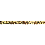 14k Yellow Gold 39.6g Heavy Thick 8mm Byzantine Link Necklace Israel 16.5"