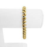 14k Yellow Gold 15g Ladies Polished 7.5mm San Marco Link Bracelet Turkey 7"