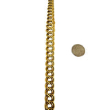 14k Yellow Gold 27g Thick Graduated Double Curb Link Necklace Italy 17.5"