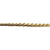 14k Yellow Gold 26g Solid Graduated Flattened Wheat Link Necklace 17"