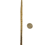14k Yellow Gold 26g Solid Graduated Flattened Wheat Link Necklace 17"