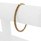 14k Yellow Gold and Citrine 7.3g Ladies Bangle Bracelet 7"