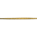 14k Yellow Gold 7.4g Graduated Thick Flattened Curb Link Necklace Italy 16.5"