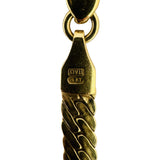 14k Yellow Gold 7.4g Graduated Thick Flattened Curb Link Necklace Italy 16.5"