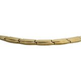 14k Yellow Gold 16.1g Ladies Graduated Fancy Panel Link Necklace 17"