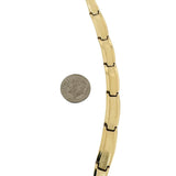 14k Yellow Gold 16.1g Ladies Graduated Fancy Panel Link Necklace 17"