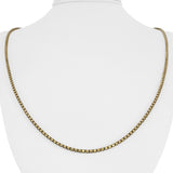 14k Yellow Gold 15.3g Solid Vintage 2mm Box Link Chain Necklace 24"