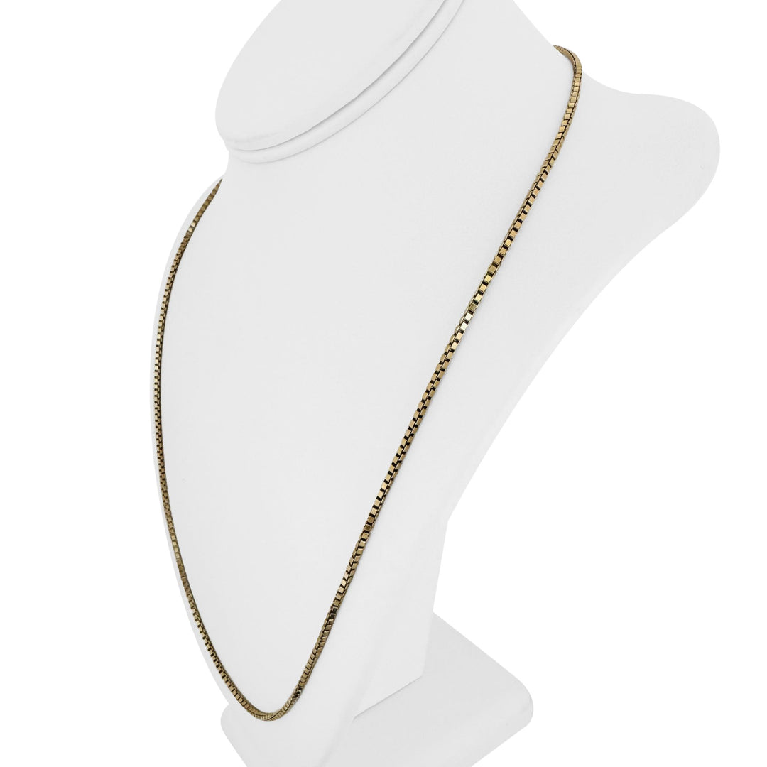 14k Yellow Gold 15.3g Solid Vintage 2mm Box Link Chain Necklace 24"