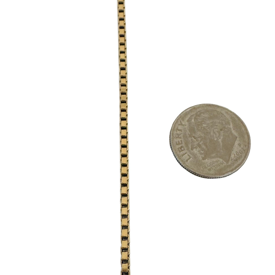 14k Yellow Gold 15.3g Solid Vintage 2mm Box Link Chain Necklace 24"
