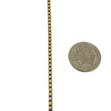 14k Yellow Gold 15.3g Solid Vintage 2mm Box Link Chain Necklace 24"