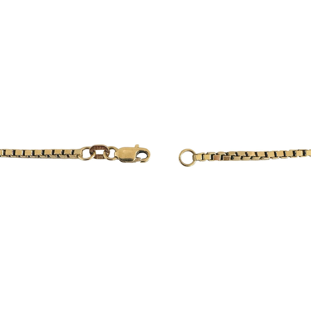14k Yellow Gold 15.3g Solid Vintage 2mm Box Link Chain Necklace 24"