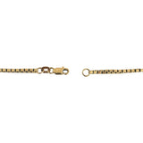 14k Yellow Gold 15.3g Solid Vintage 2mm Box Link Chain Necklace 24"