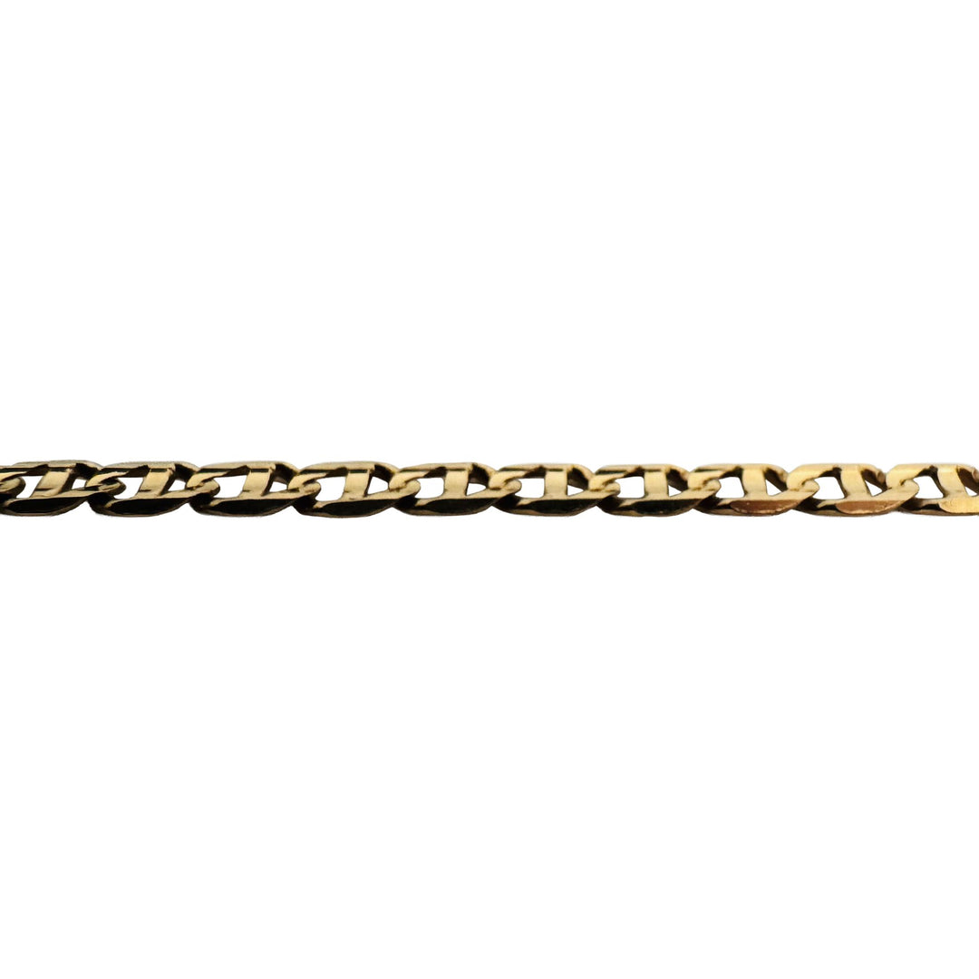 14k Yellow Gold 10g Solid Thin 3mm Mariner Link Chain Necklace Italy 26"