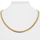 14k Yellow Gold 19.8g Ladies Thick 3.5mm Flattened C Link Necklace 20"