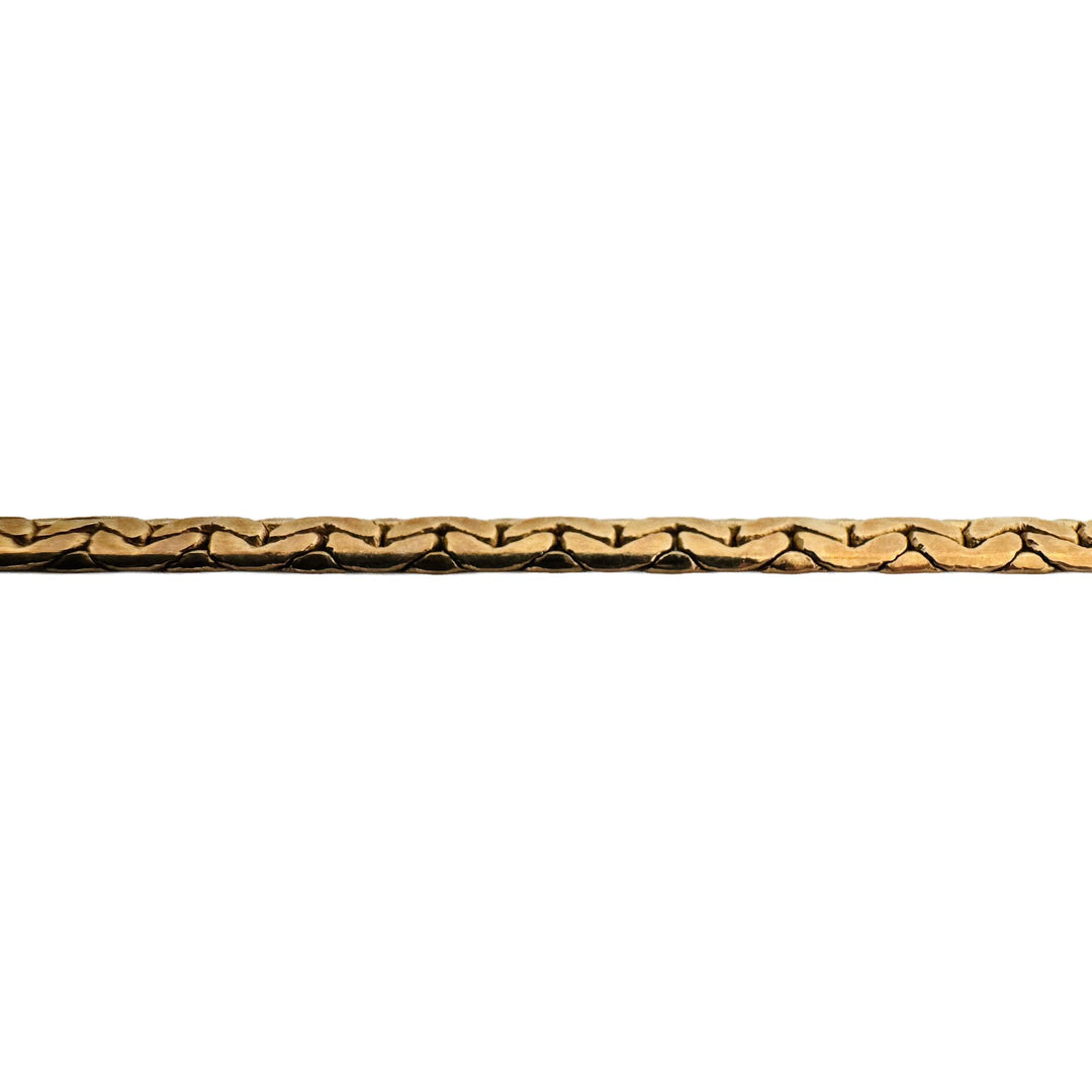 14k Yellow Gold 19.8g Ladies Thick 3.5mm Flattened C Link Necklace 20"