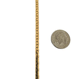 14k Yellow Gold 19.8g Ladies Thick 3.5mm Flattened C Link Necklace 20"