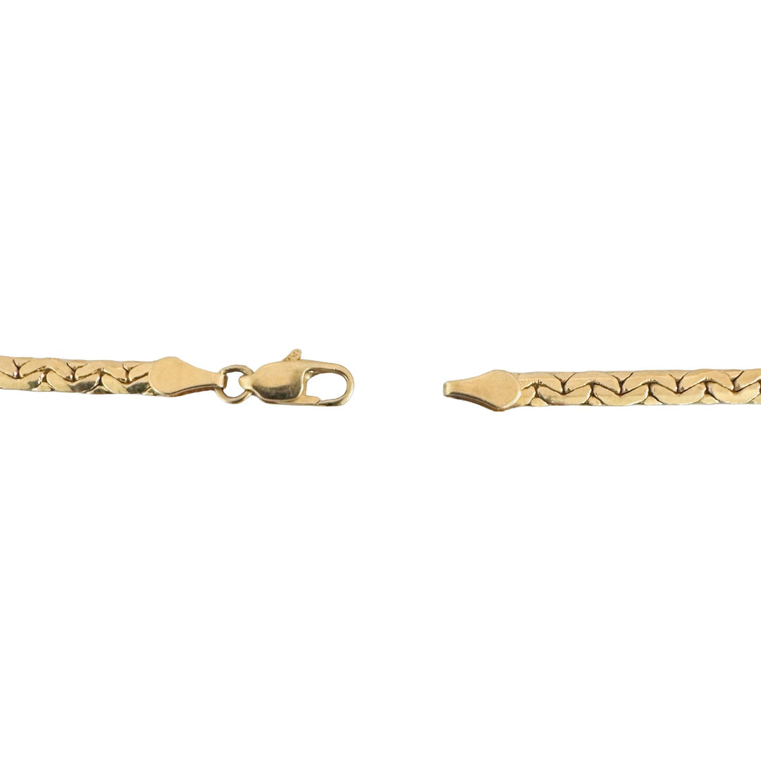 14k Yellow Gold 19.8g Ladies Thick 3.5mm Flattened C Link Necklace 20"