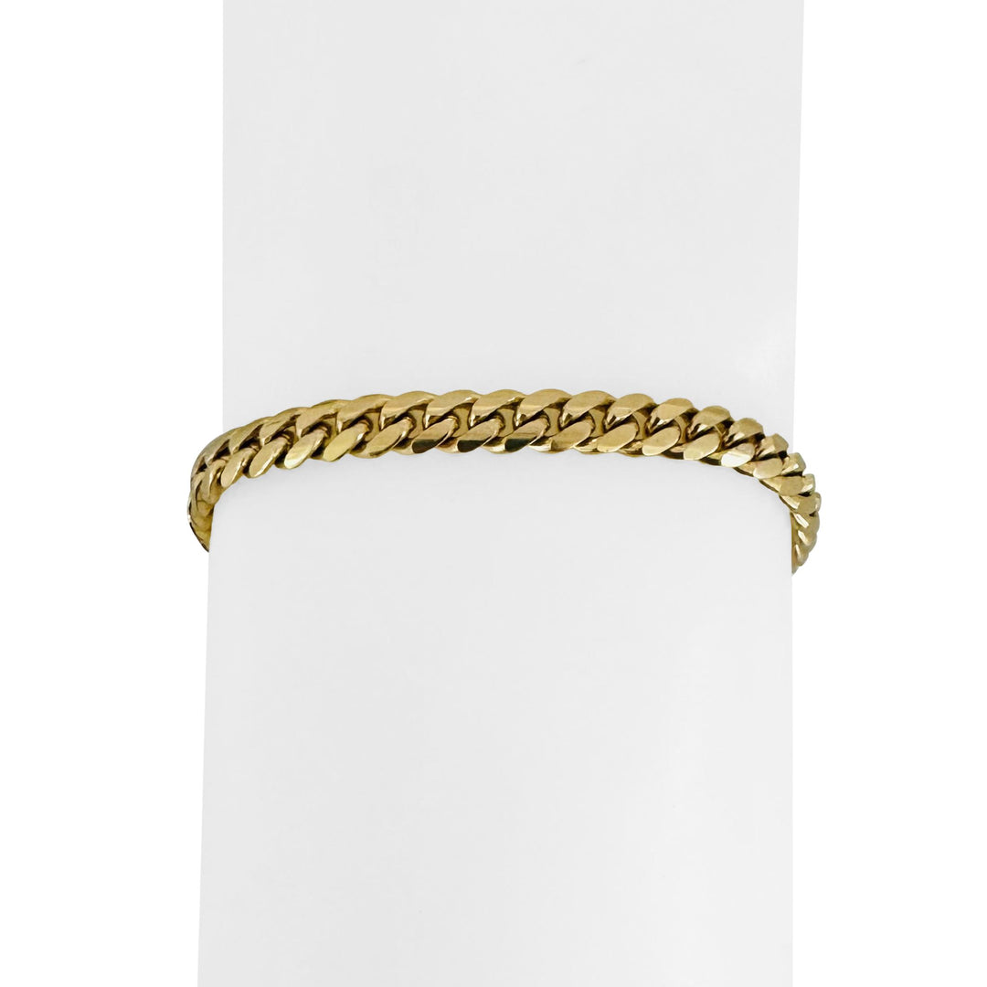 14k Yellow Gold 14.8g Solid Ladies 5mm Cuban Curb Link Bracelet 6.75"