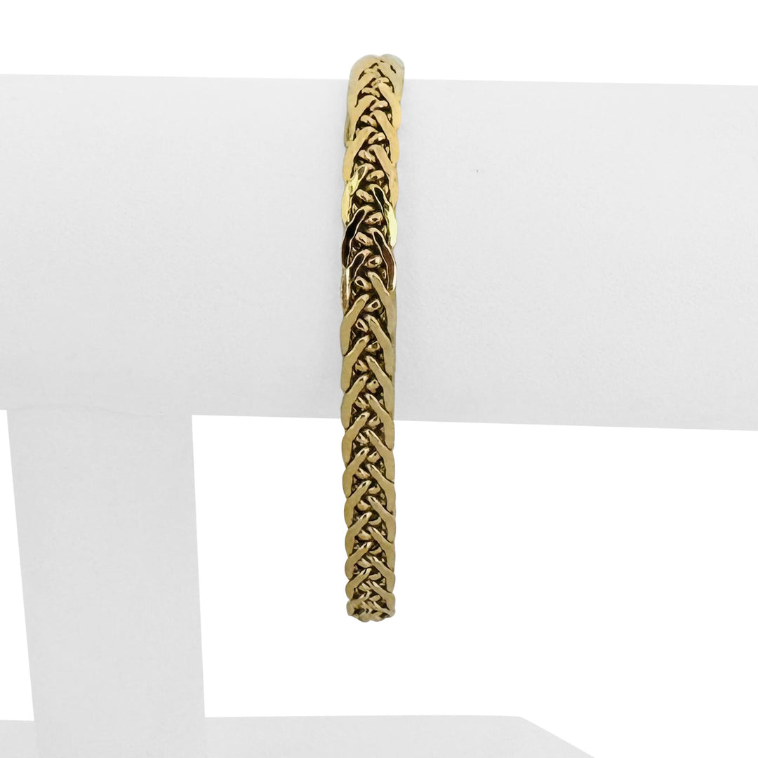 14k Yellow Gold 5.9g Ladies Milor 6mm Fancy Link Bracelet Italy 7"