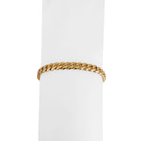 14k Yellow Gold 14.4g Solid Ladies 5.5mm Cuban Link Bracelet Italy 6.5"
