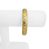 14k Yellow Gold 11.8g Ladies Diamond Cut 10mm Bangle Bracelet 7"