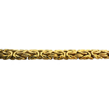 14k Yellow Gold 5.9g Light Hollow 8mm Byzantine Link Bracelet Italy 7"