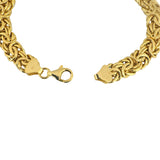 14k Yellow Gold 5.9g Light Hollow 8mm Byzantine Link Bracelet Italy 7"