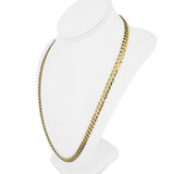 14k Yellow Gold 33.4g Solid Flat 7mm Curb Link Chain Necklace Italy 24"