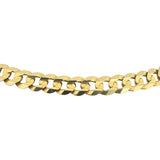 14k Yellow Gold 33.4g Solid Flat 7mm Curb Link Chain Necklace Italy 24"