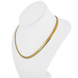 14k Yellow Gold 25g Solid Thick 5mm Herringbone Link Necklace Italy 18"