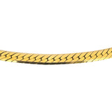 14k Yellow Gold 25g Solid Thick 5mm Herringbone Link Necklace Italy 18"