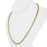 14k Yellow Gold 16.8g Solid 3.5mm Cable Biker Link Chain Necklace 20"