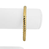 14k Yellow Gold 12.8g Solid 5mm Spiral Twisted Bangle Bracelet Italy 7"