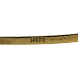 14k Yellow Gold 11.5g Ladies 8.5mm Fancy Bangle Bracelet 7.5"