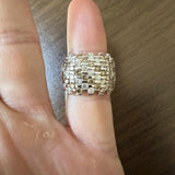 14k White Gold 1cttw White and Chocolate Diamond Ring Size 7