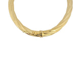 14k Yellow Gold 6.9g Ladies Textured 5mm Twisted Spiral Bangle Bracelet Italy 7"