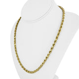 10k Yellow Gold 43.8g Solid Diamond Cut 5mm Rope Chain Necklace 20"