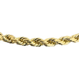 10k Yellow Gold 43.8g Solid Diamond Cut 5mm Rope Chain Necklace 20"