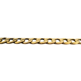 10k Yellow Gold 11.4g Hollow Light 7mm Curb Link Chain Necklace Italy 22"