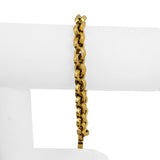 Chopard 18k Yellow Gold and Floating Diamond Charm Rolo Link Bracelet 7.5"
