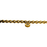 Chopard 18k Yellow Gold and Floating Diamond Charm Rolo Link Bracelet 7.5"
